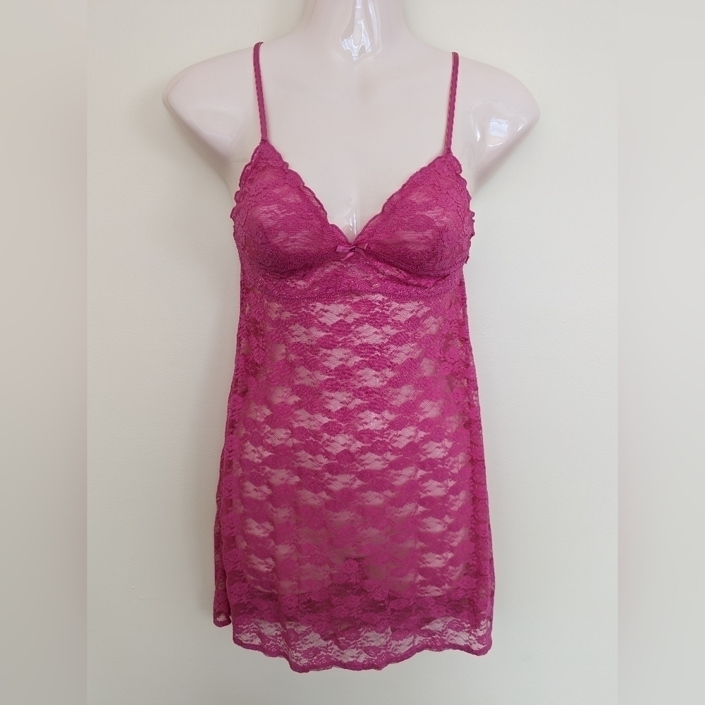 H&M pink sheer lace lingerie small